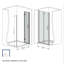 Porte de douche 31 à 30 po x 72 po, verre trempé de 1/4 po (6 mm), cadre en aluminium-120178963
