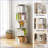 Bookshelf, 5-Tier 360° Rotating Space-Saving Tower for Bedroom, Living Room | Ivory | Modern