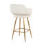 Tabouret de bar à hauteur fixe 26 "avec pieds en métal et repose-pieds carré Lake-1405943445-1405943440
