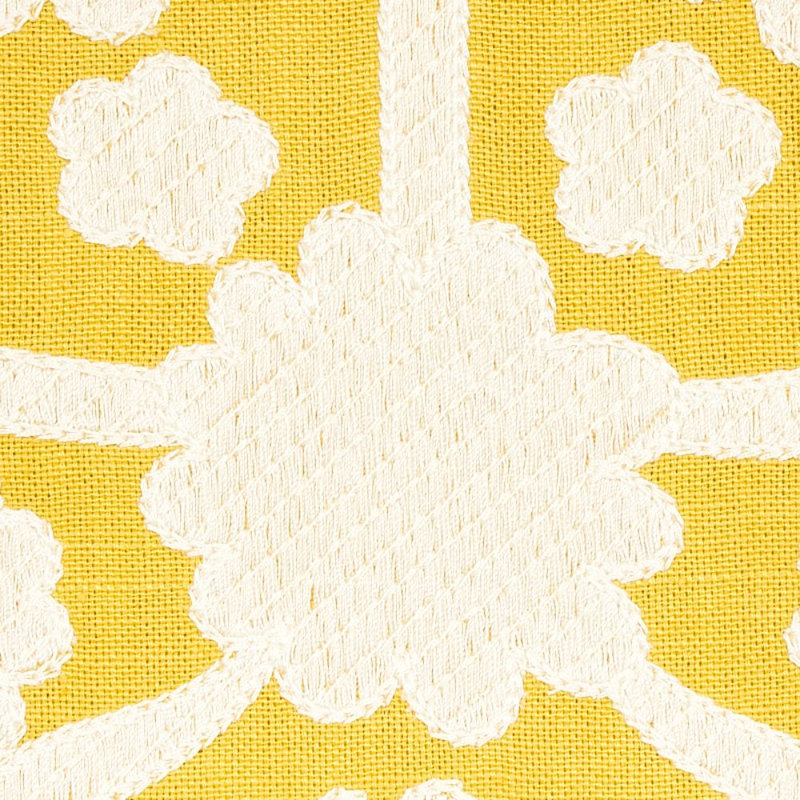 Cybele Embroidery Fabric, Yellow