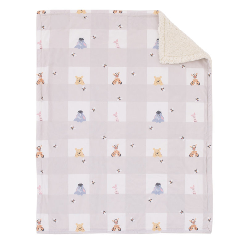Couverture pour bébé NoJo Disney Winnie l'ourson câlins et nids d'abeille
