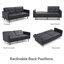 Rosamonde Queen 196cm Faux Leather Convertible Sofa