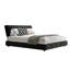 Queen Size Bed Frame with Tufted Headboard-907627431-907627424