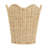 Woven Seagrass Wastebin with Scalloped Edge