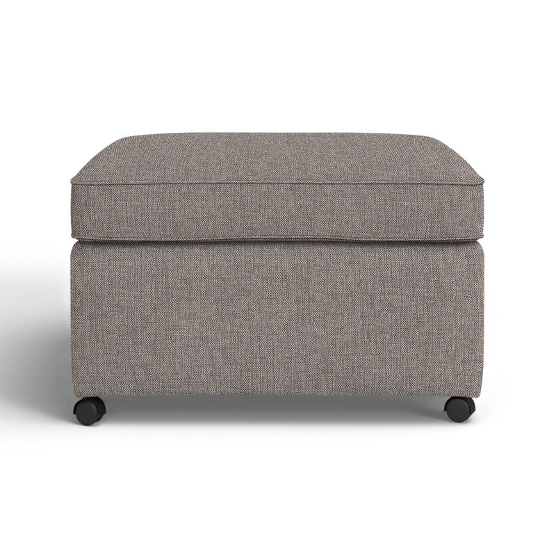 Rika Upholstered Ottoman, Drusky Twig Sustain® Basketweave