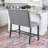 Barneveld Theartis Gray Upholstered Counter Bench