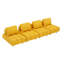 Tissu de canapé en peluche de 120 pouces de long, avec des sièges spacieux et confortables, pour le bureau d'un appartement - jaune