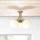Alex 3 Light Glass Semi Flush Mount