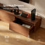 Modern Tv Stand With Abstract Coffee Table Set For Living Room, Walnut