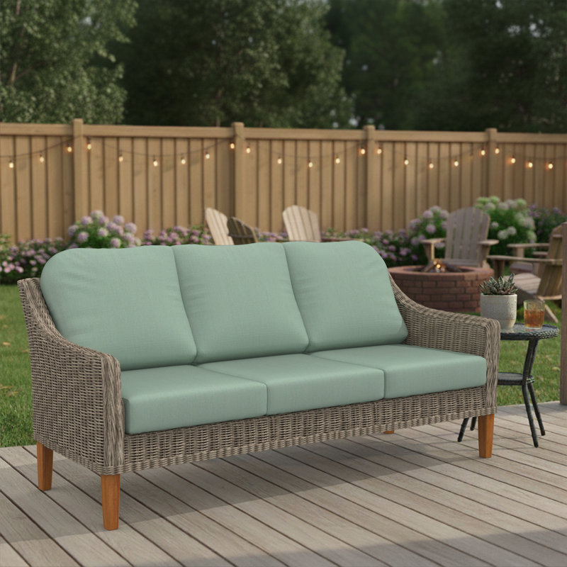 Outdoor Sunbrella® 3 Seater Sofa Cushions, Canvas Spa Sunbrella® Canvas