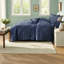 Luxurious Navy Velvet Bedding Set, Hypoallergenic Comforter With Modern Style