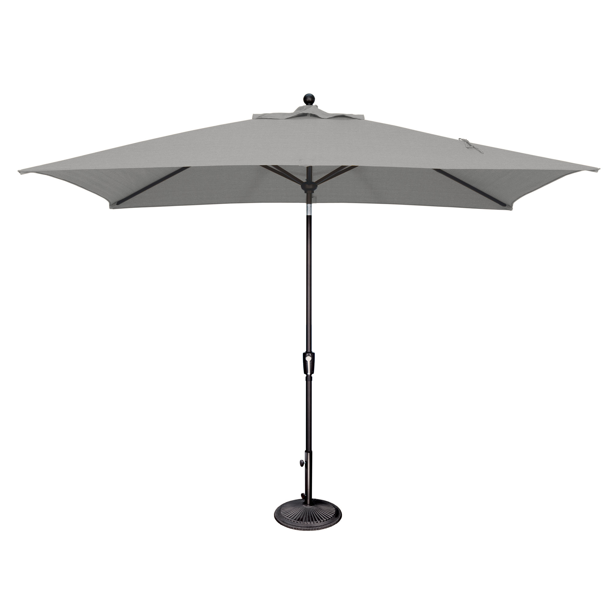 Launceston 78'' Outdoor Umbrella, Cast Silver Sunbrella, Black