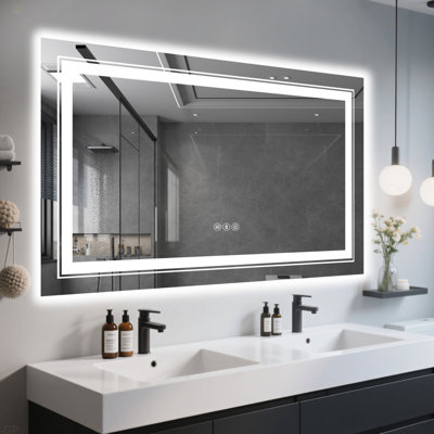 40X24 Inch Frameless LED Bathroom Mirror,Smart Mirror