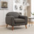 Liberto Faux Leather Upholstered Accent Chair with Round Arm-118041360