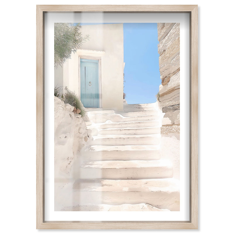 «Skyline Steps Shadowbox» par Notoriart, Crème, crème, H 16 po x l 11 po