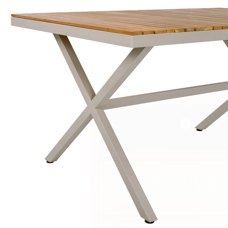 55.12" Rectangular Patio Table with X-Shaped Legs