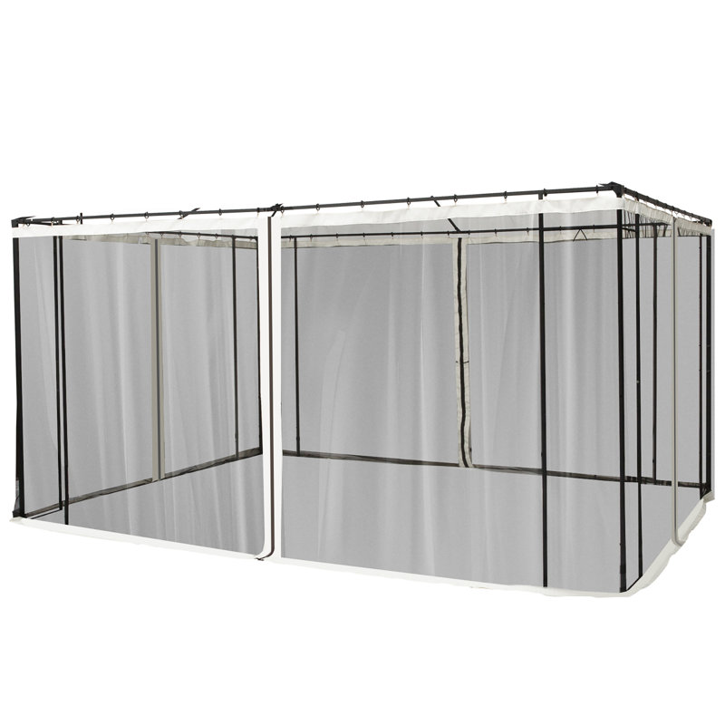 Universal Replacement Mesh Sidewall Netting For Patio Gazebos And Canopy Tents With Zippers, (Sidewall Only)