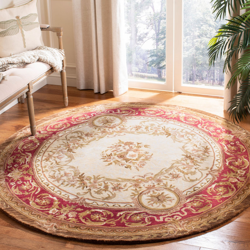 Loren Hand Tufted Wool Oriental Rug, Round 6'