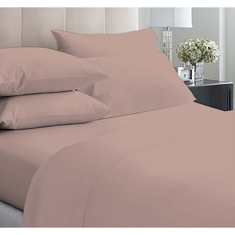 6-Piece Premium Deep Pockets Microfiber Sheet Set, Full, Pearl Pink