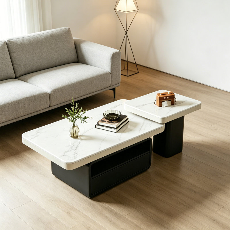 Osée, Blanc / gris pâle / noir, H 16,53 po x L 39,37 po x l 19,68 po