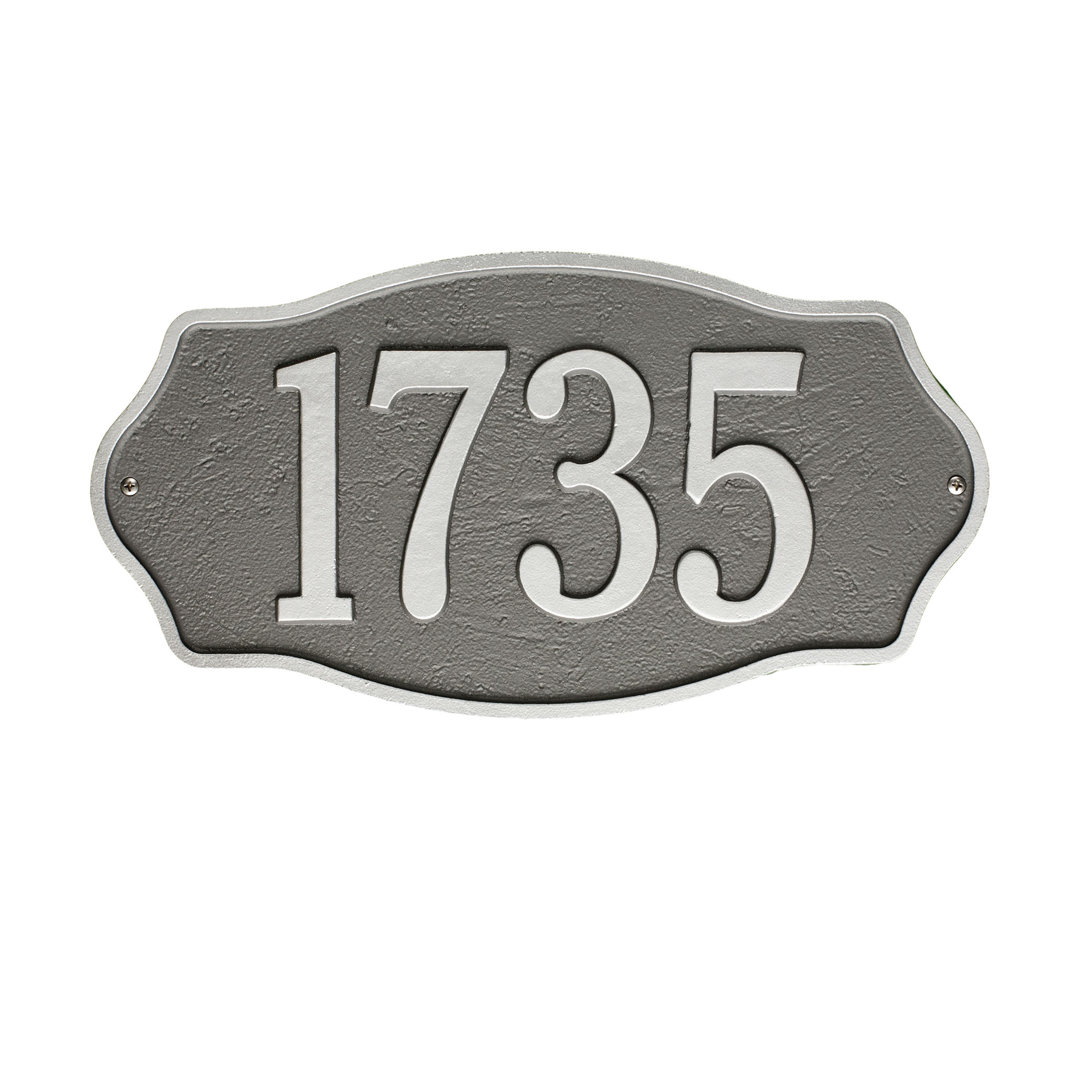 Hampshire 1-Line Wall Address Plaque Old Century Forge Background 