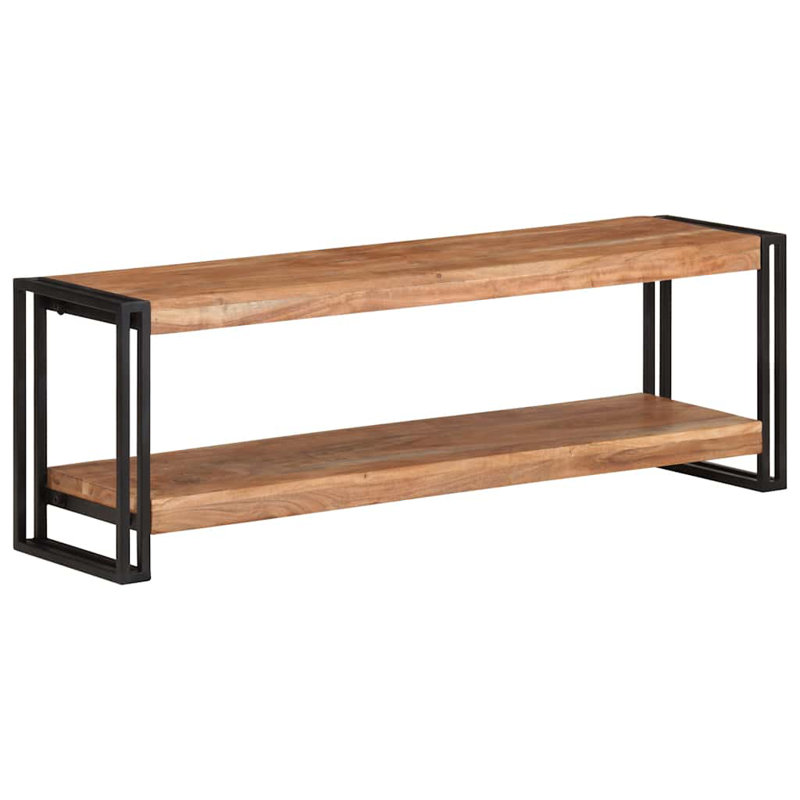 Meuble télé en bois massif Downham, Brun, 47.2", solid acacia wood