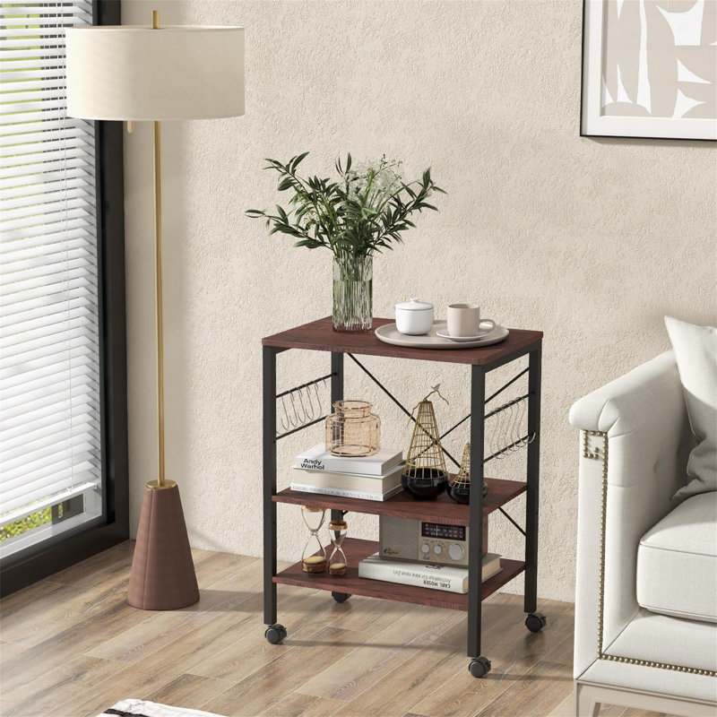 Aizak Kitchen Cart, Brown