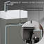 Meuble-lavabo mural simple 18,6 po avec plateau en pierre artificielle Myrtlewood