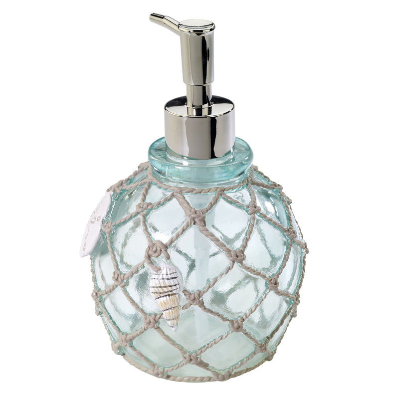 Seaglass Clear Resin and Rope Lotion Pump Dispenser