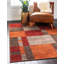 Tapis brun à motif géométrique Harvest-40277471
