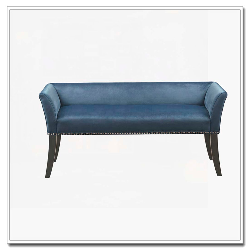 Banc d'appoint rembourré, Bleu