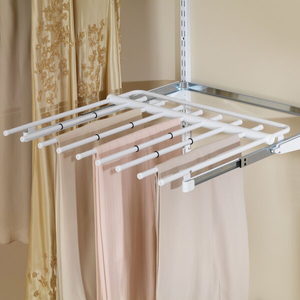 Trouser Rack 22 Rods Sliding Pull Out Pants Hanger Holder Closet