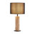 Gaverne 20.7" H Solid Wood Table Lamp with Linen Drum Shade-1298927823