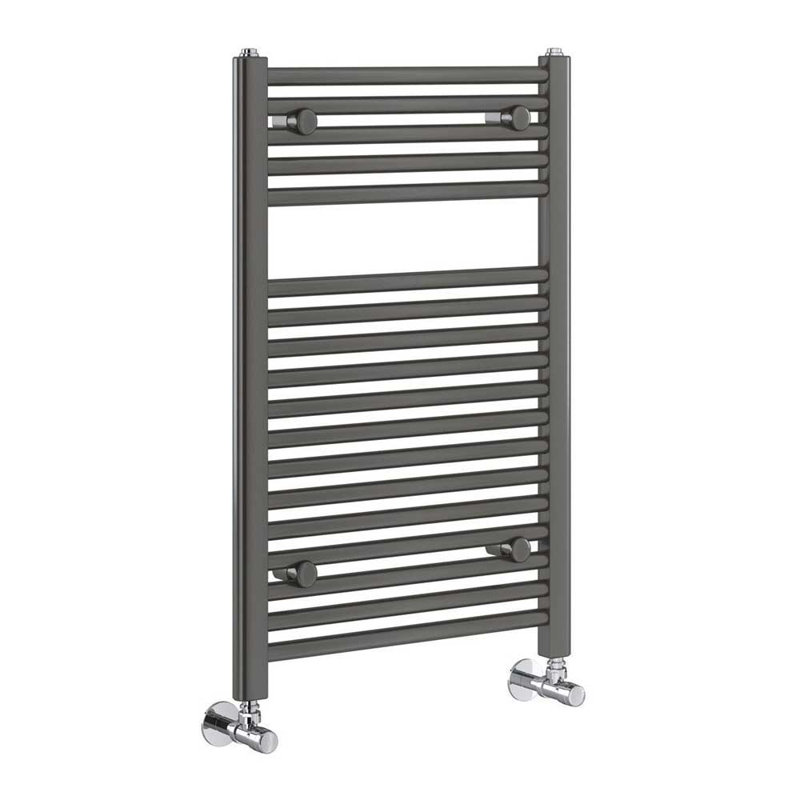 Straight Towel Rail Heated Towel Rails, Grey, 77cm H x 40cm W x 3cm D
