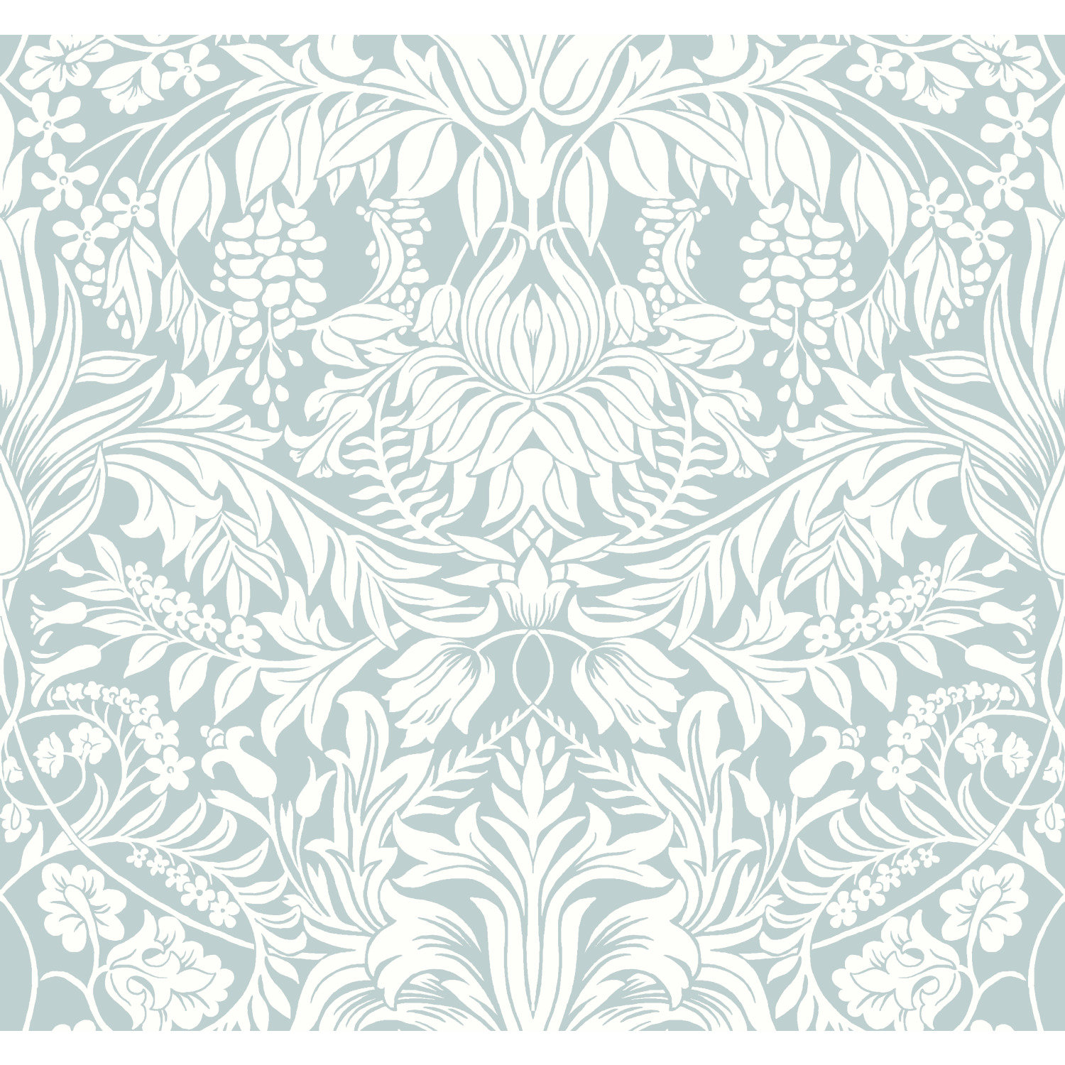 Harmonia Floral Wallpaper, Light Blue