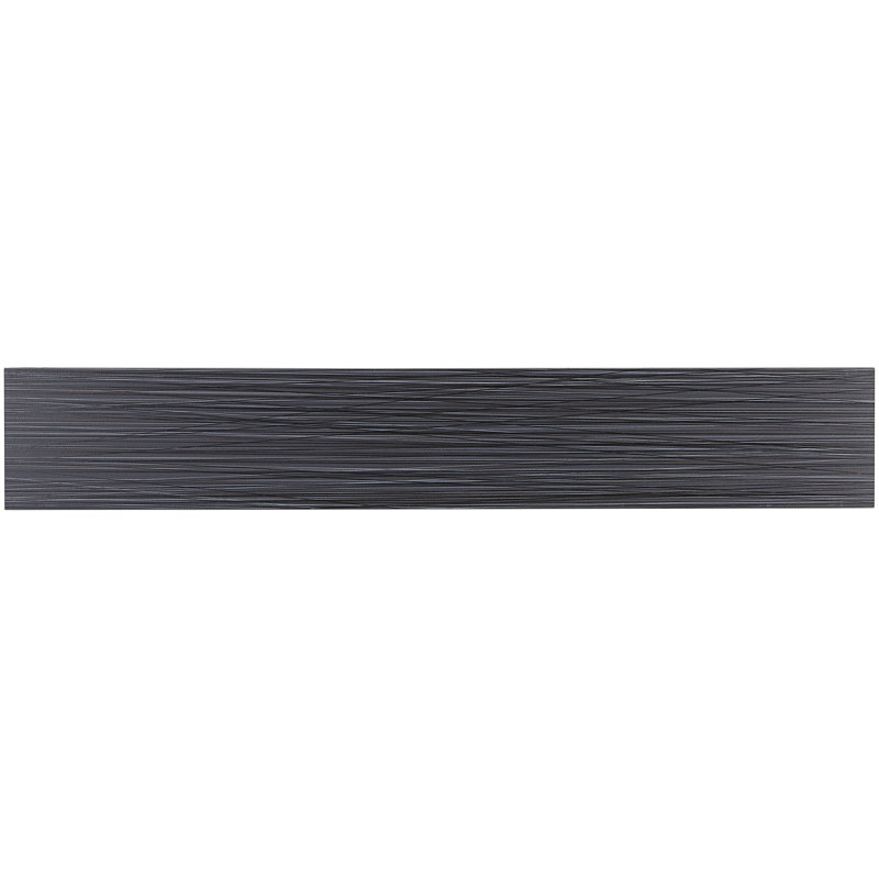 Fabrique 4" x 24" Porcelain Wood Look Tile, Noir Linen
