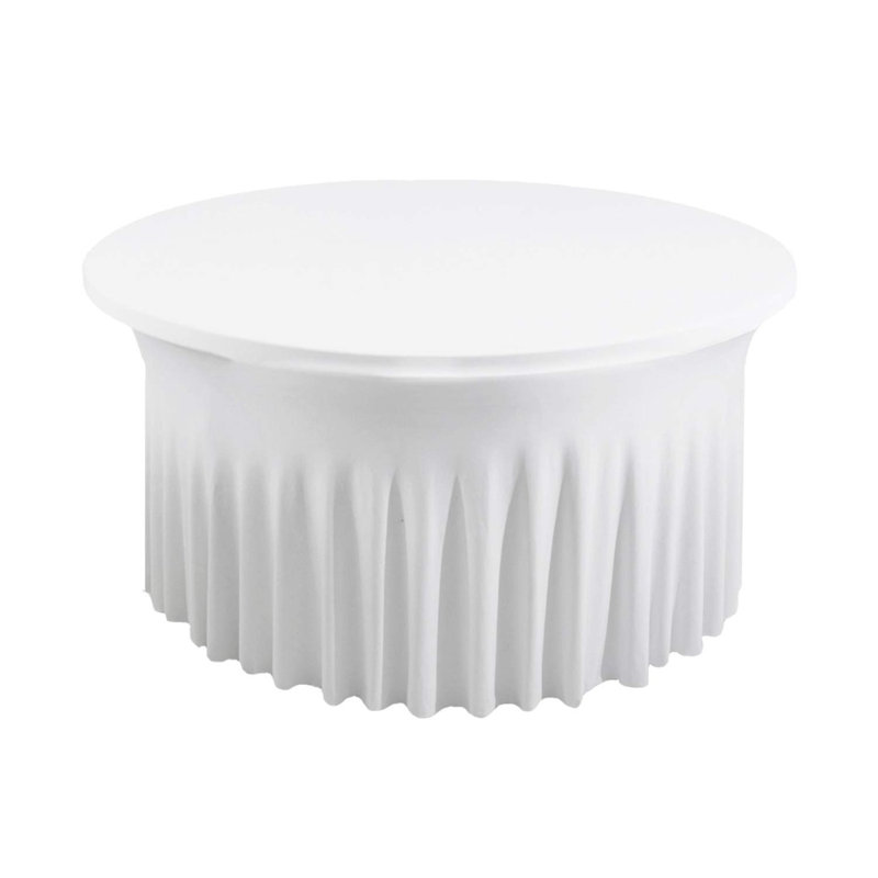 Ebone Skirt Style Tablecloth, White