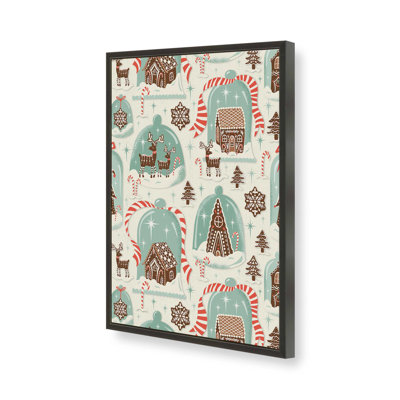 «Gingerbread Village Cream» par Heather Dutton, reproduction d'art sur toile