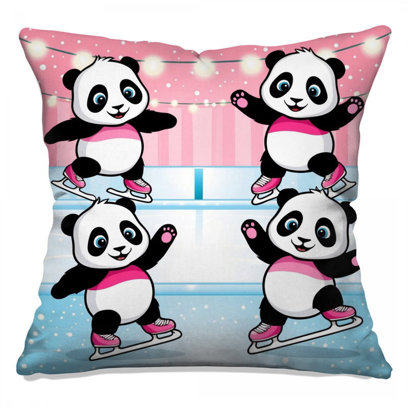 Coussins décoratifs panda, 18 x 18 pouces