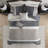 5 Piece Textured Jacquard Stripe Comforter Set With Throw Pillows-King/Cal King