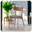 Chaise de salle à manger rembourrée 2 pièces Mid-Century-581892171
