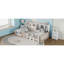 Cadre de lit plateforme simple en bois pour enfants avec clôture de garde-corps, tablettes de rangement latérales et étagère à livres, lit de plancher compact, blanc et blanc-133696155-133696158