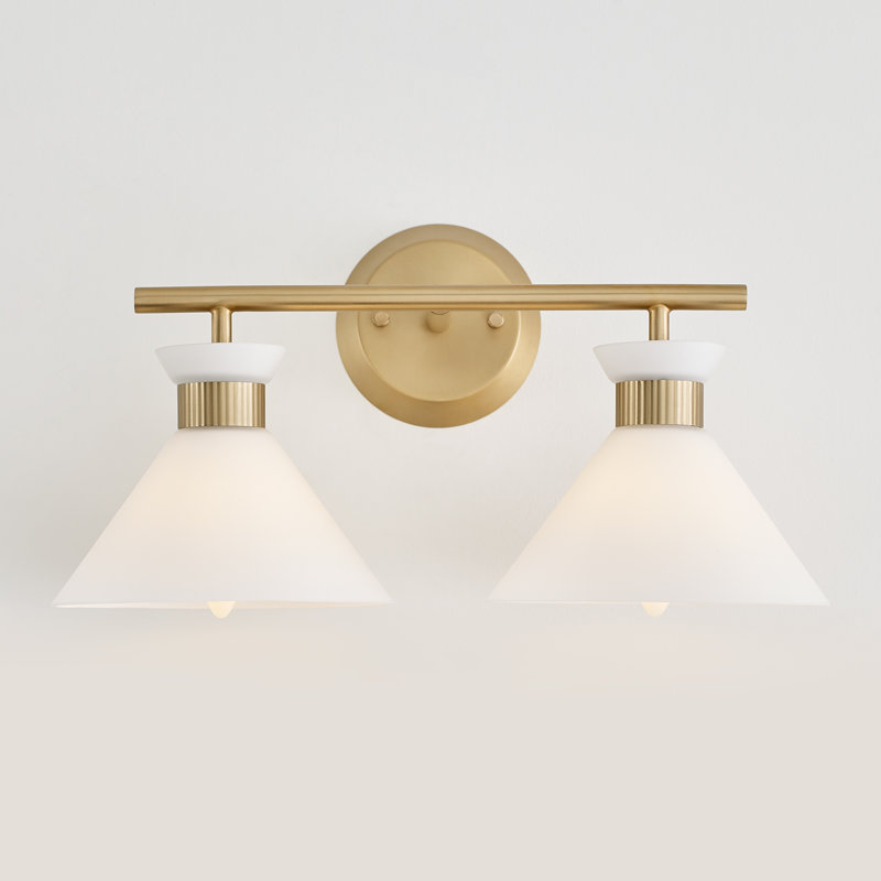 Éclairage pour meuble-lavabo Belcarra, Laiton satiné, 2