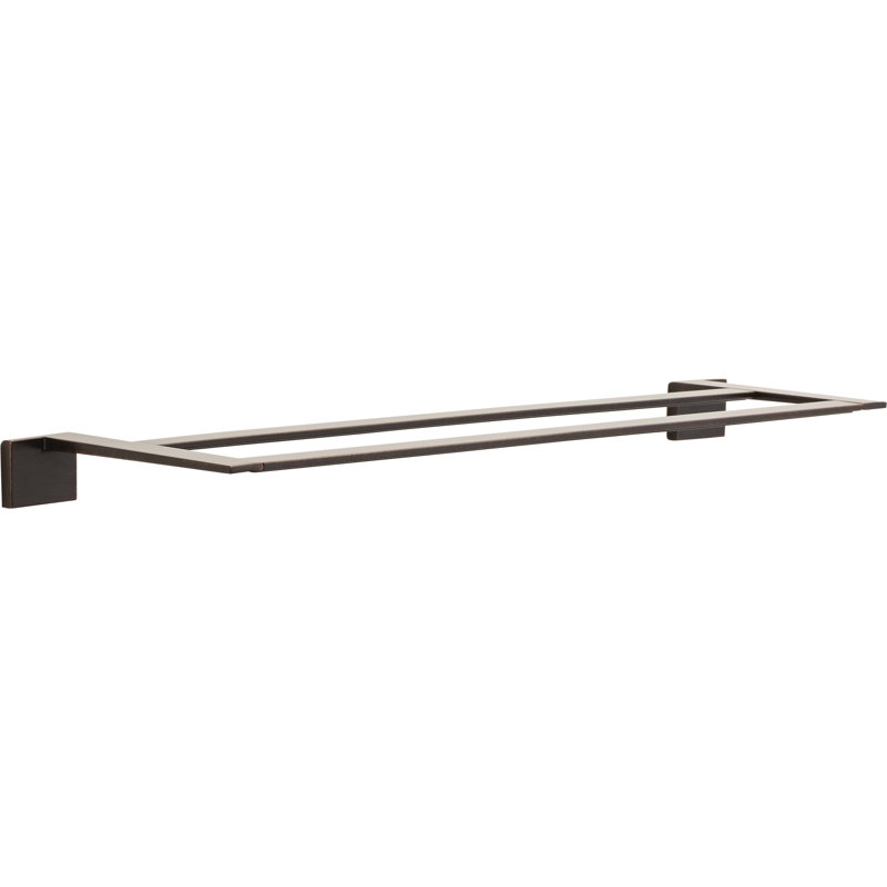 Vero Double 24" Wall Mounted Towel Bar, Venetian Bronze