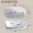 Matte White Bathtub 63'' Solid Surface Freestanding Tub Stand Alone Stone Resin Oval Slipper Tub with Center Drain