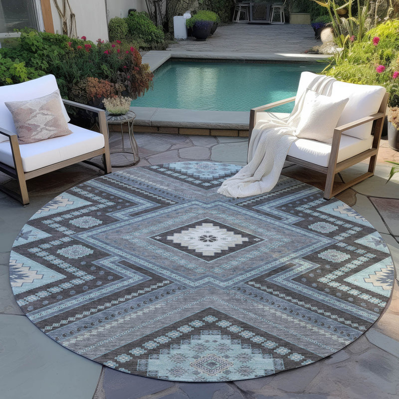 Tapis intérieur / extérieur Chayden Chantille ACN1010, Rond 8 pi