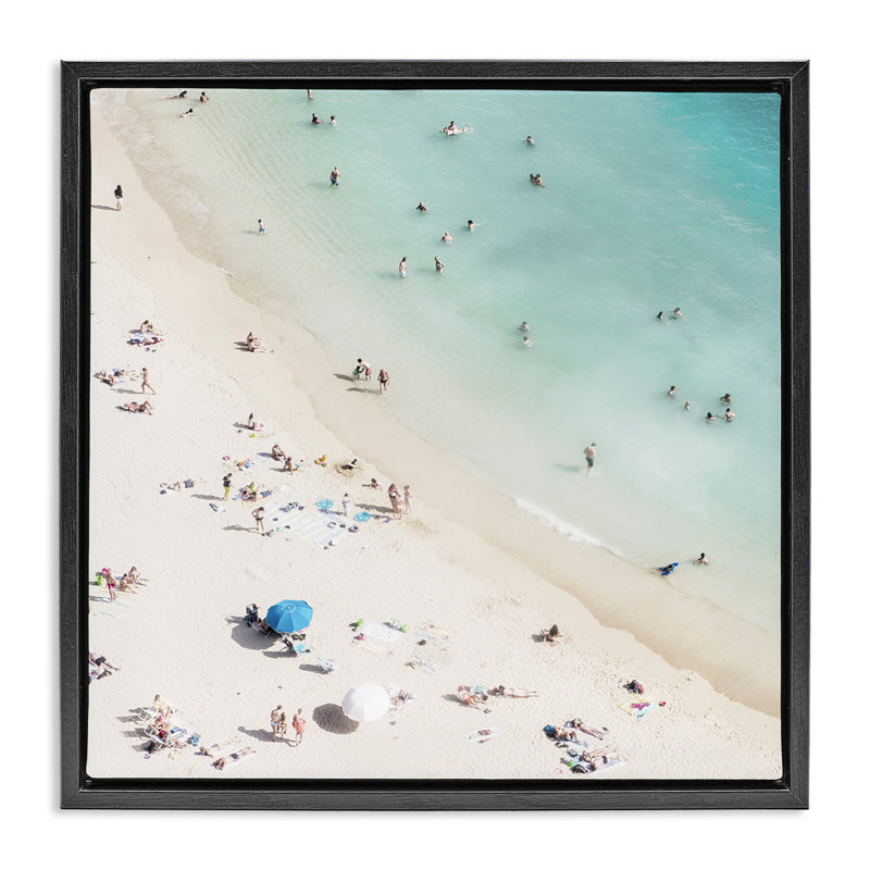  «Summer Weather Beach Day», art mural encadré par Danita Delimont, H 18 po x l 18 po, Cadre flottant noir de jais