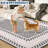 5x7 Checkered Area Rug, Washable Non Slip Low Pile Rug for Bedroom Living Room, Grey-2003366535-2003366539