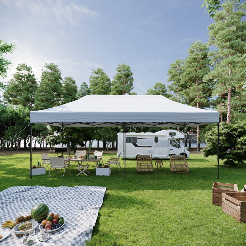 Canopy Tent, Heavy Duty Pop up Canopy, 6m x 3m, White
