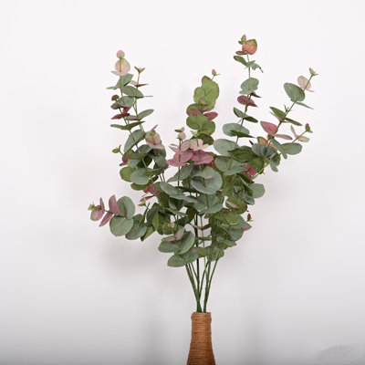 Artificial Farmhouse Eucalyptus Greenery Foliage Leaves Sprays With Long Stem For Vase Filler, Home Office Dining Table Centerpieces